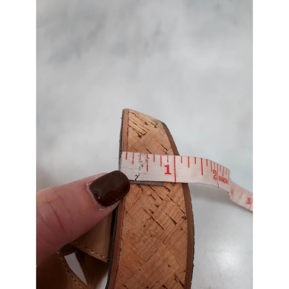Sam Edelman Slide Wedge/Platform Tan Sandals Size 8.5M - Picture 7 of 8